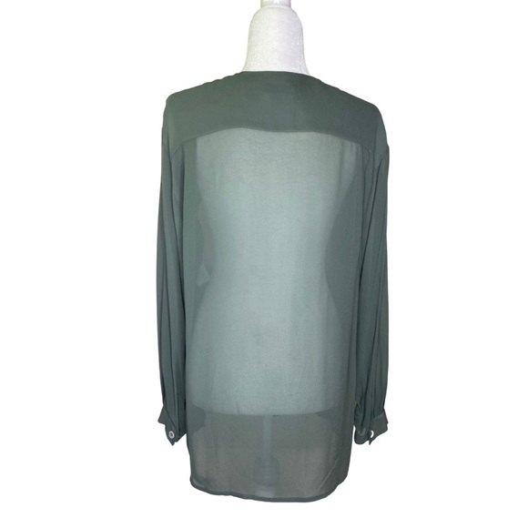 Giorgio Armani Vintage Sheer Two Toned Long Sleeve Tunic Sz 44/10 - Picture 4 of 13